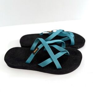 Teva Olowahu Teal Blue Criss Cross Sandals